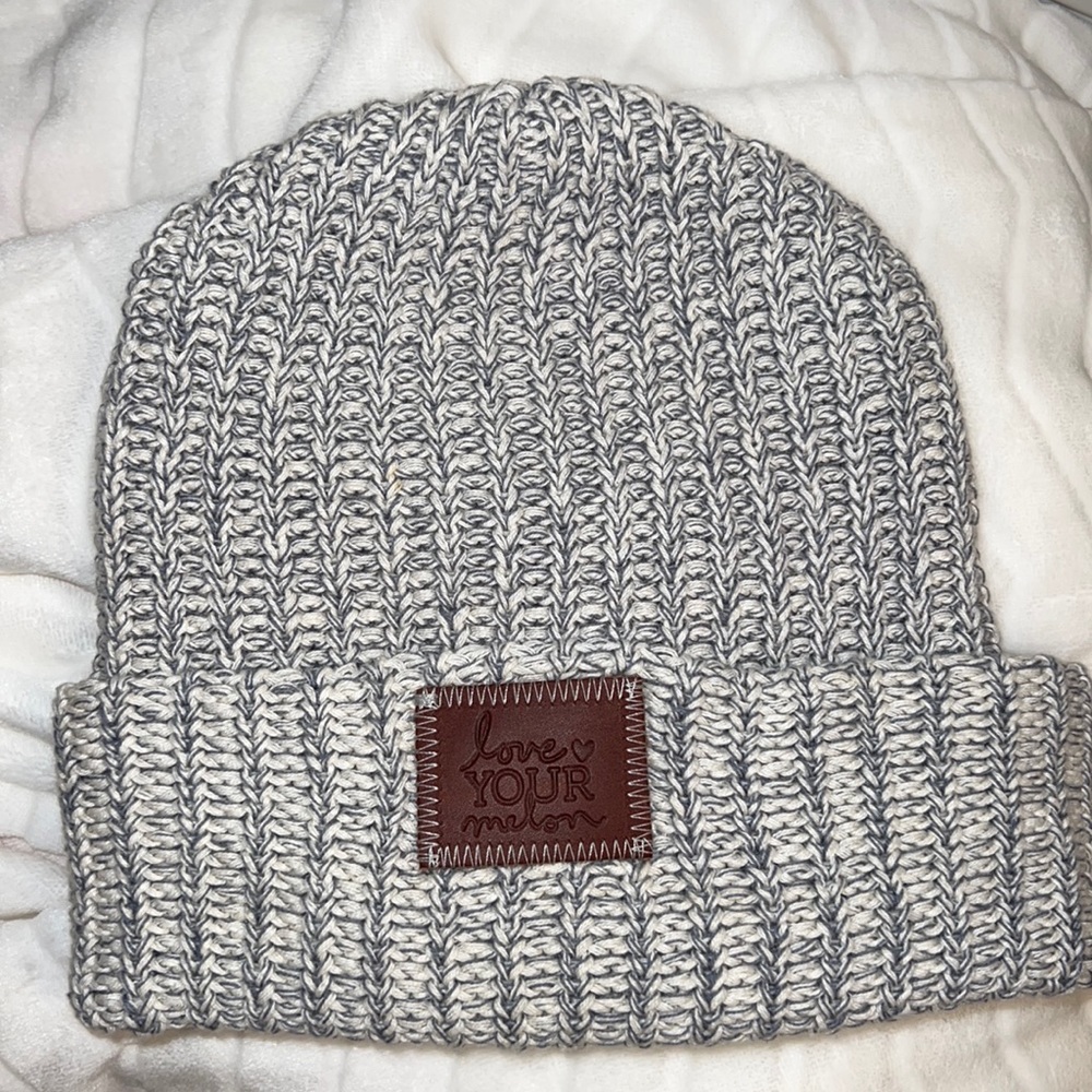 blueish/gray love your melon beanie